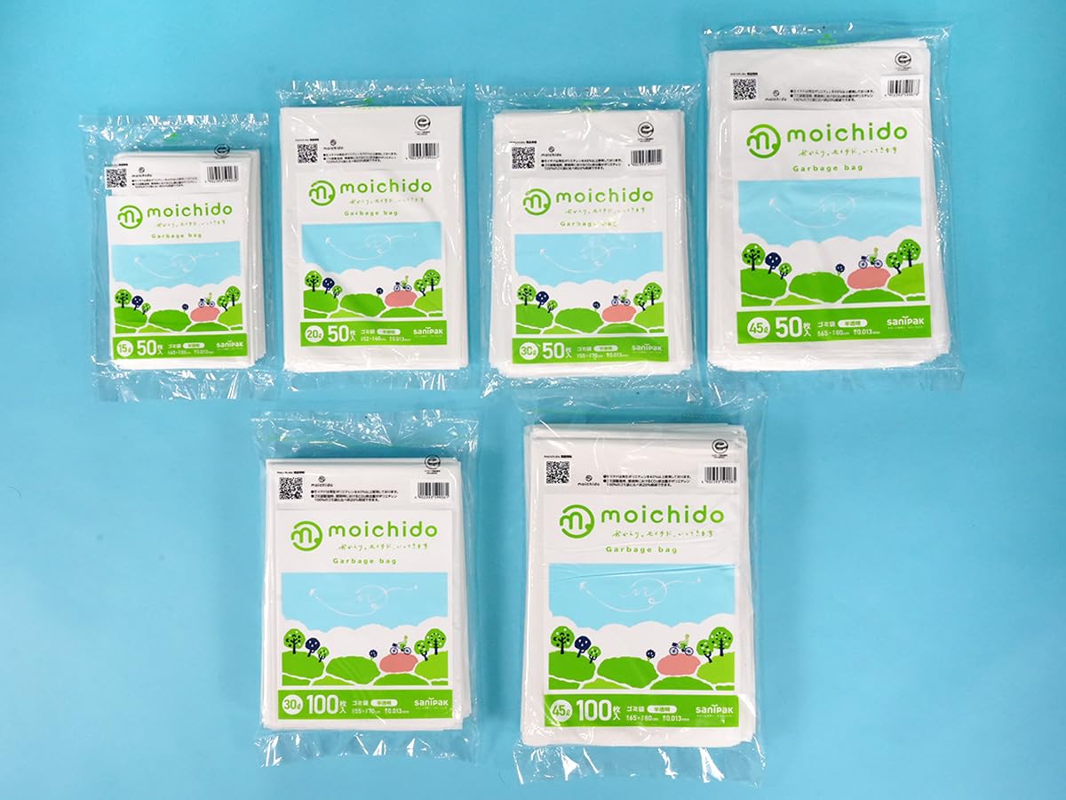 Amazon.co.jp: 日本サニパック moichidoモイチド ゴミ袋 半透明 20L